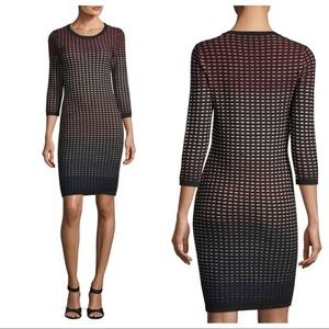 CeCe Black and Red Patterned Dress